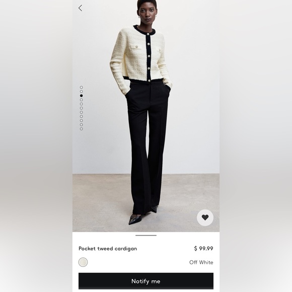 MANGO pocket tweed cardigan size small BNWT - Picture 2 of 9